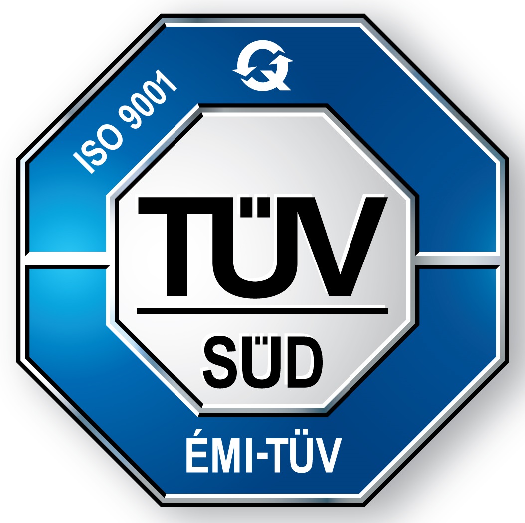 MSZ EN ISO 9001:2015 tanúsítvány – TÜV SÜD ÉMI-TÜV